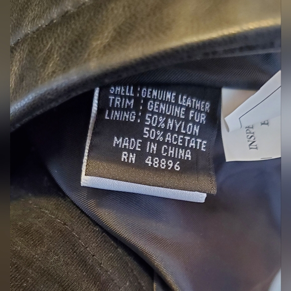 Tibca Genuine Leather Coat EUC - Picture 5 of 7